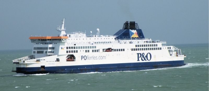 Groot Nieuw P&O Schip (Calais-Dover) In Testfase