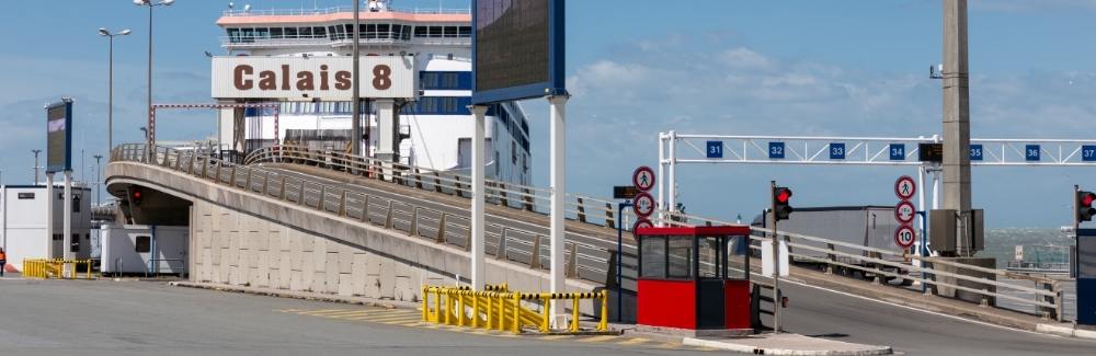 Dover-Calais ferry terminal in France