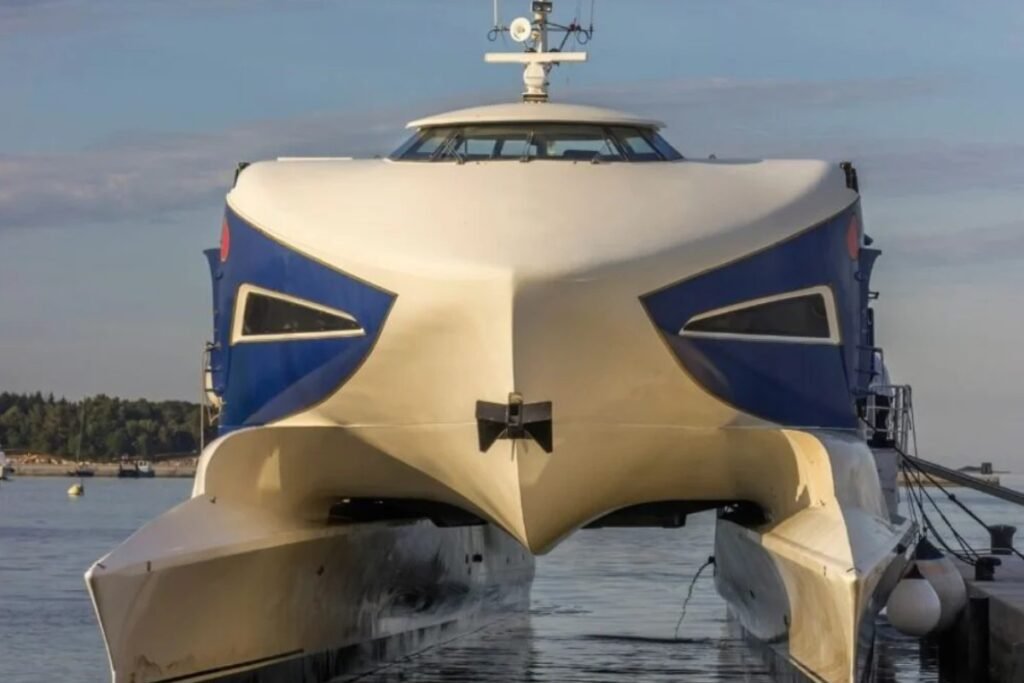 Catamaran ferry vessel