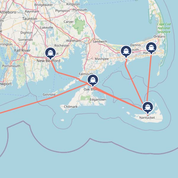 ferry map nantucket