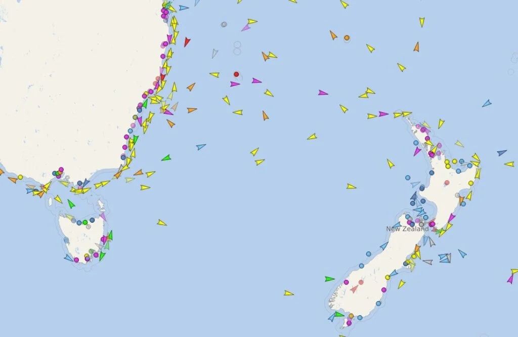 Not many ships between AU and NZ