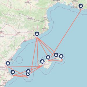 Balearic ferry map