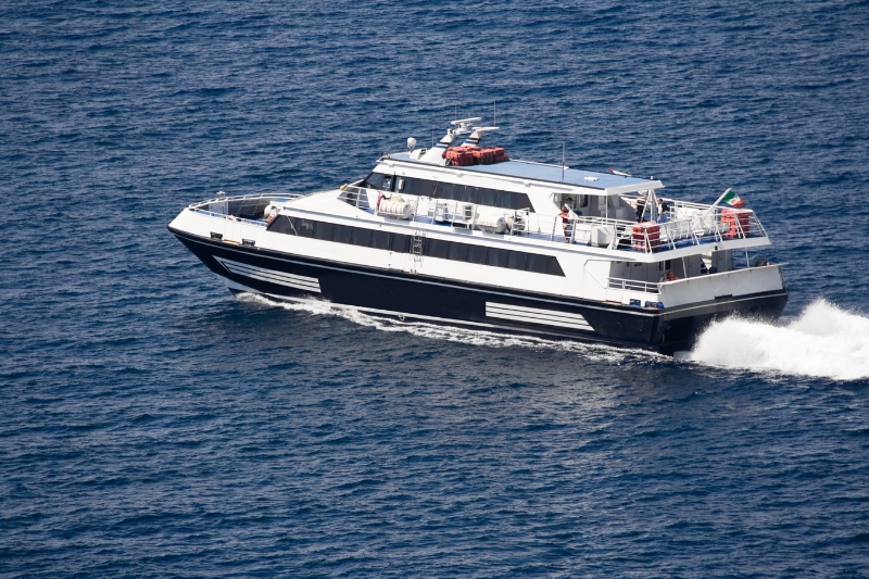 Ferry sailing to Capri
