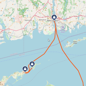 Orient Point Ferry Line to New London