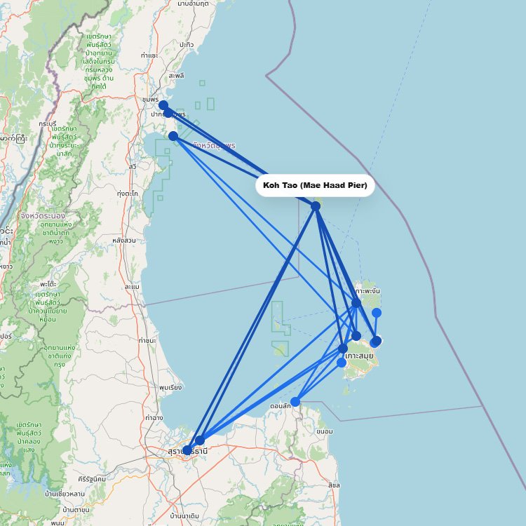 Ferry Routes to Koh Tao