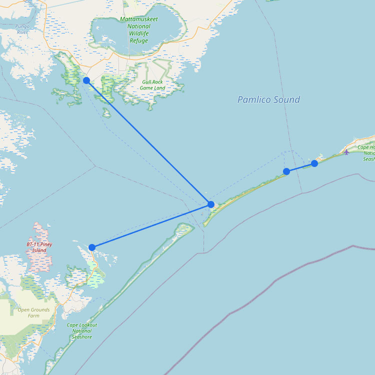 Ferry Map & Routes to Ocracoke