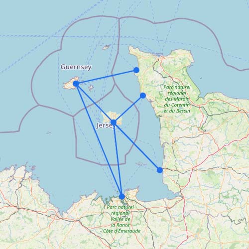 Ferries de la France vers les îles Anglo-Normandes