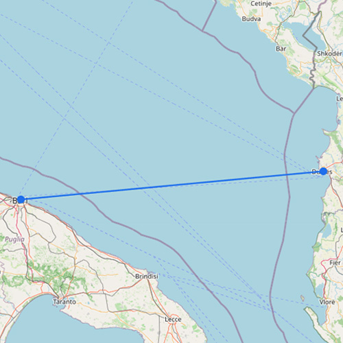 Traghetti dall’Italia verso l’Albania
