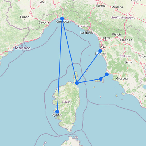 Traghetti dall’Italia verso la Corsica