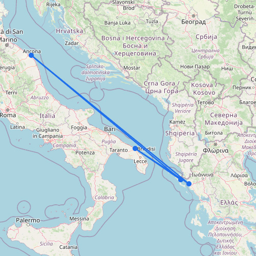 Traghetti dall’Italia verso la Grecia