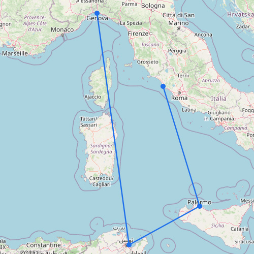 Traghetti dall’Italia verso la Tunisia