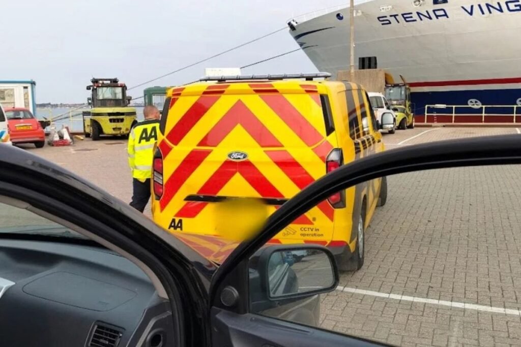 Problème de voiture au terminal ferry de Portsmouth après la traversée