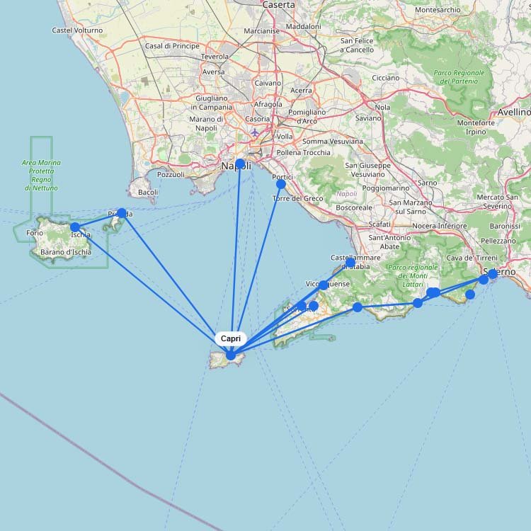 Ferry Routes to Capri
