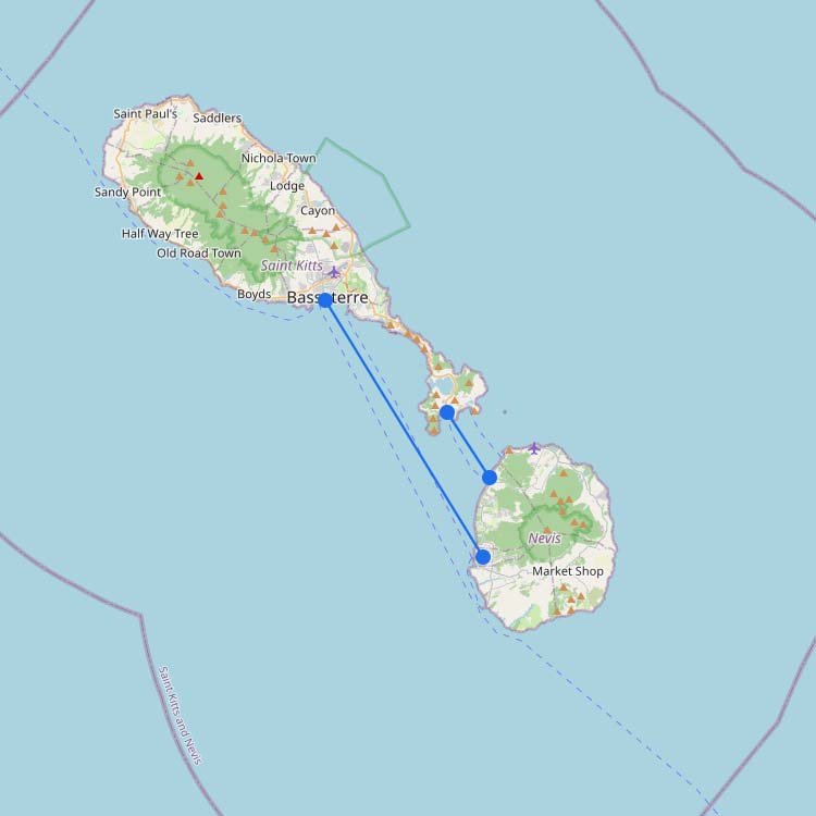 Ferry Routes to Nevis