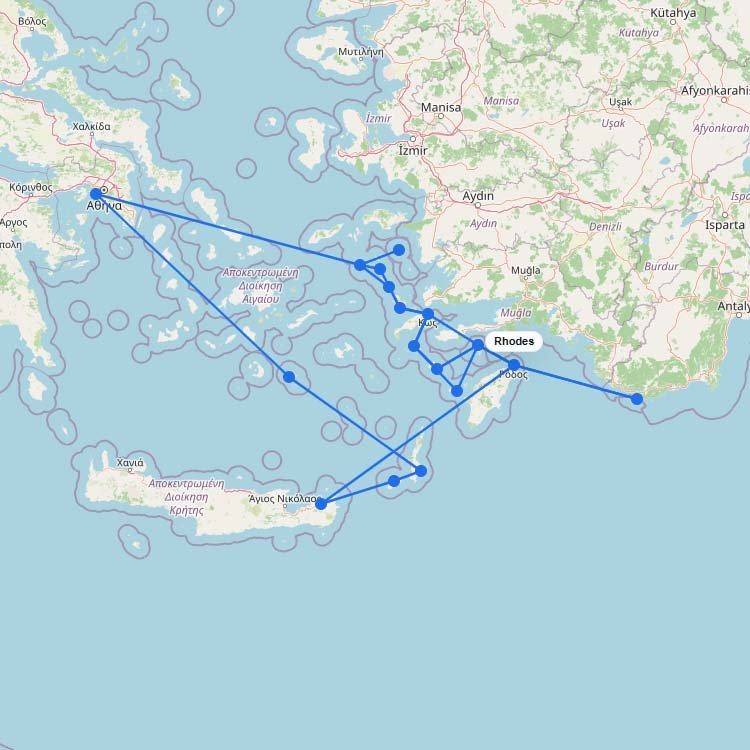 Ferry Routes to Rhodes