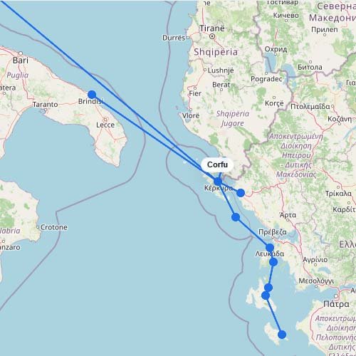 Ferry Routes to Corfu