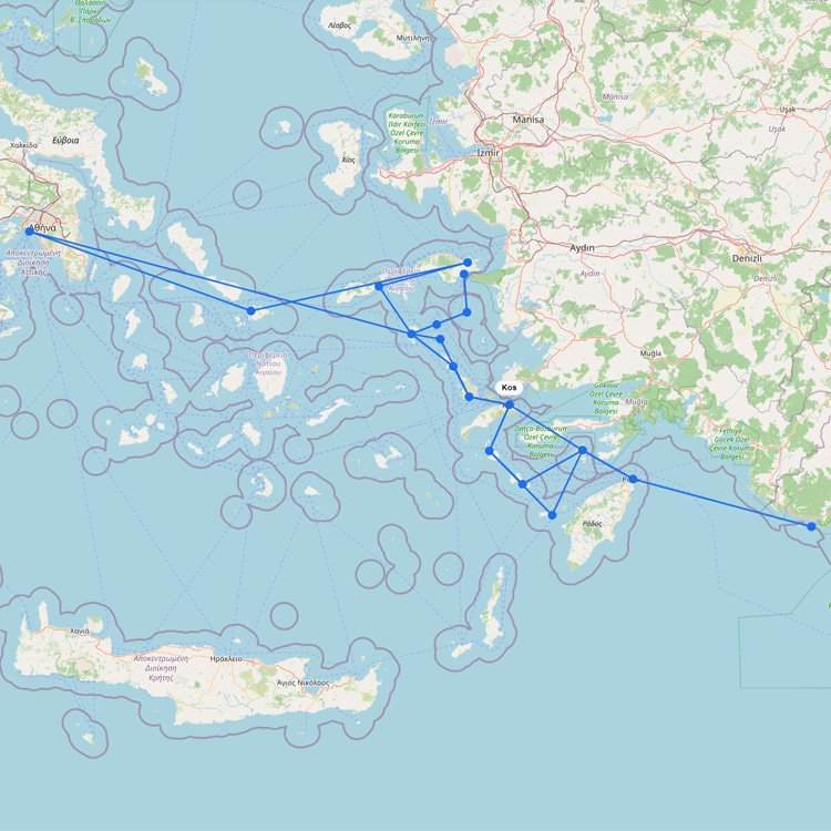 Ferry Routes to Kos